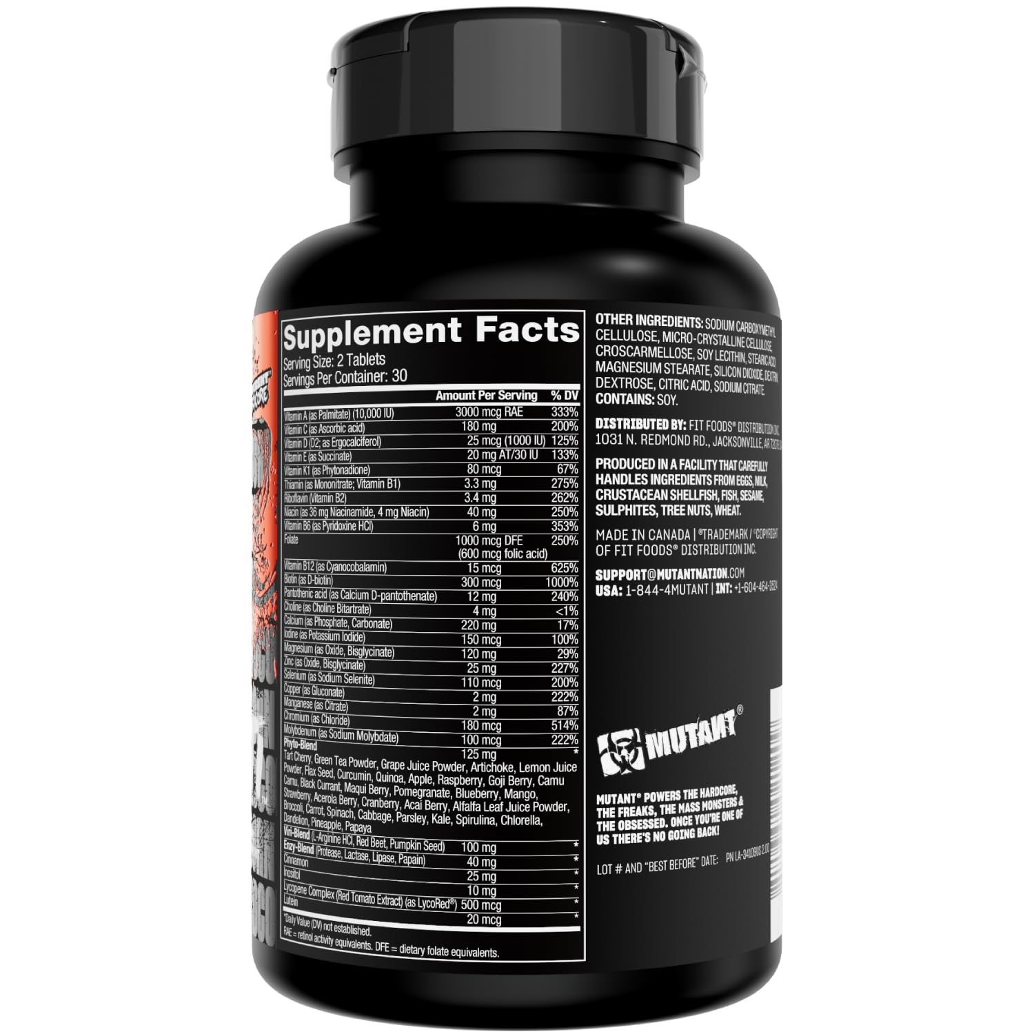 Mutant Multi in gym setting with product featured for athletes