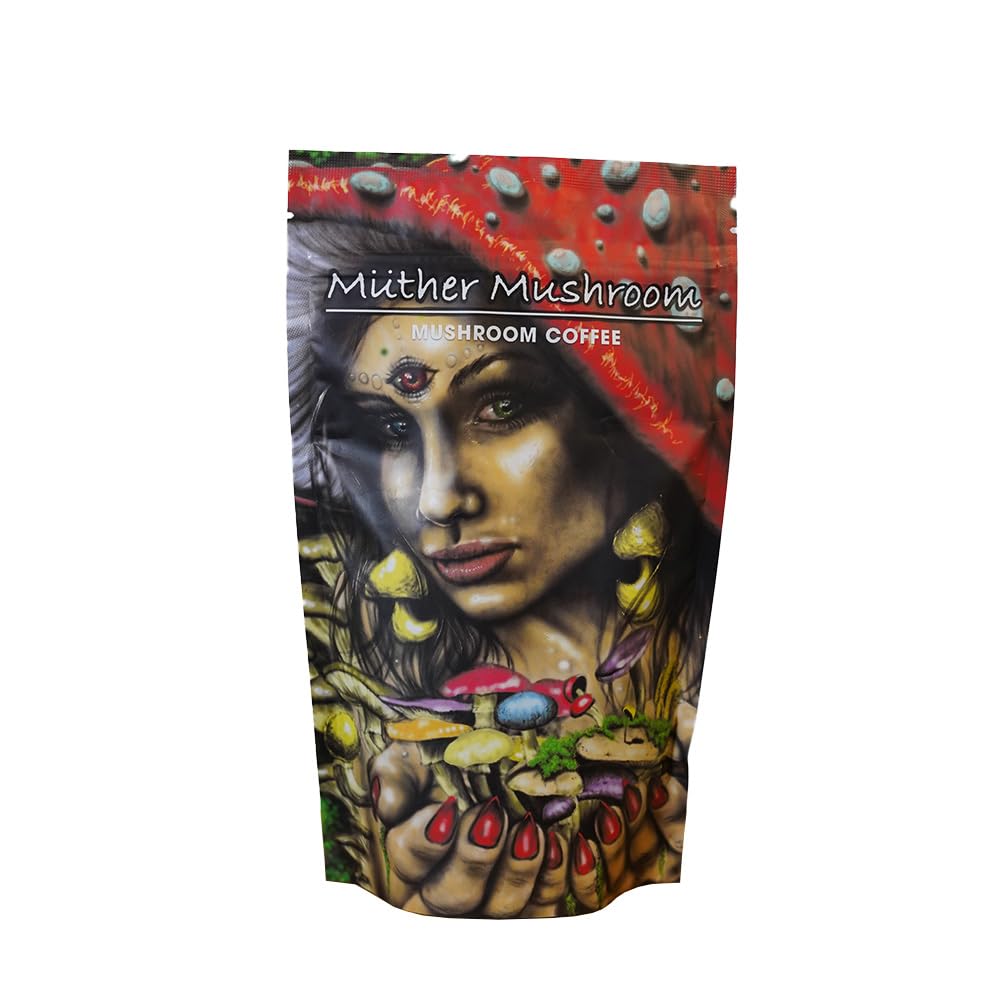 Muther Mushroom Magic Fusion bag label shows premium mushroom blend for daily use.
