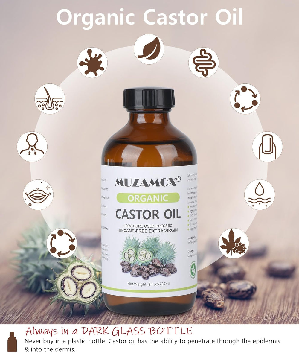 MUZAMOX waist castor oil pack wrap for targeted use.