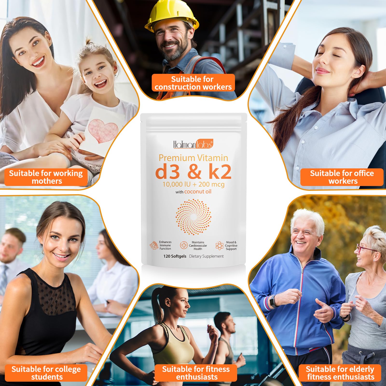 MXCZBSM Vitamin D3 K2 softgel weekday routine indicates daily consistency