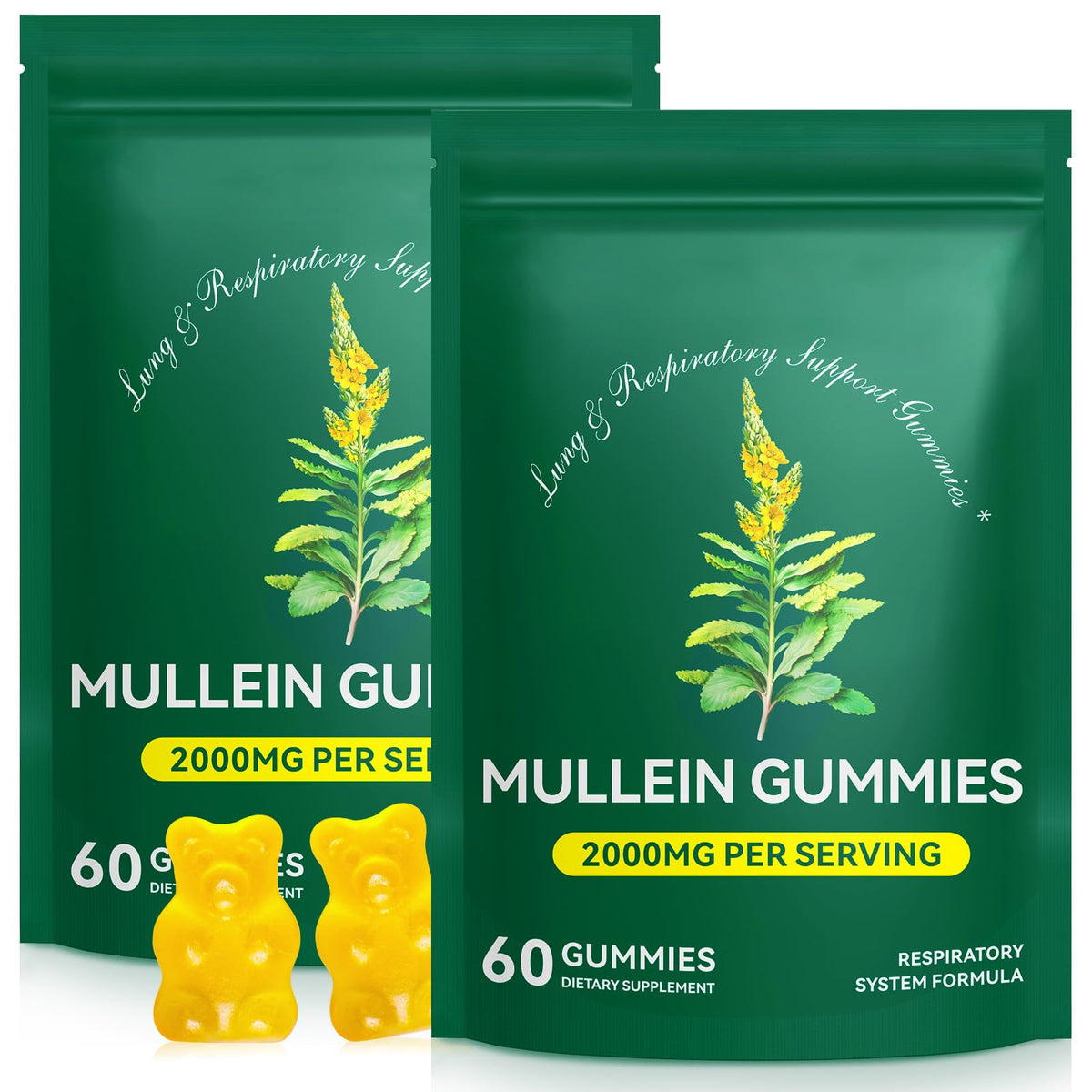 MXCZBSM Mullein Gummies bottle front for daily lung support