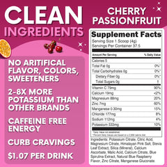 My Adventure to Fit Cherry Passionfruit electrolytes powder dissolving in water.