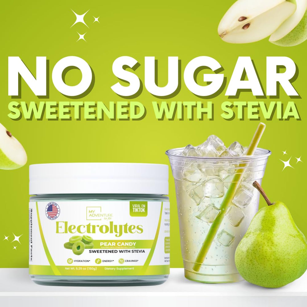 Vegan ingredients label for Pear Candy Electrolytes Powder