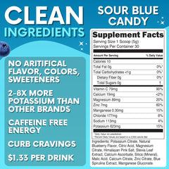 Pouring My Adventure to Fit Sour Blue Candy Electrolytes powder for on-the-go hydration.