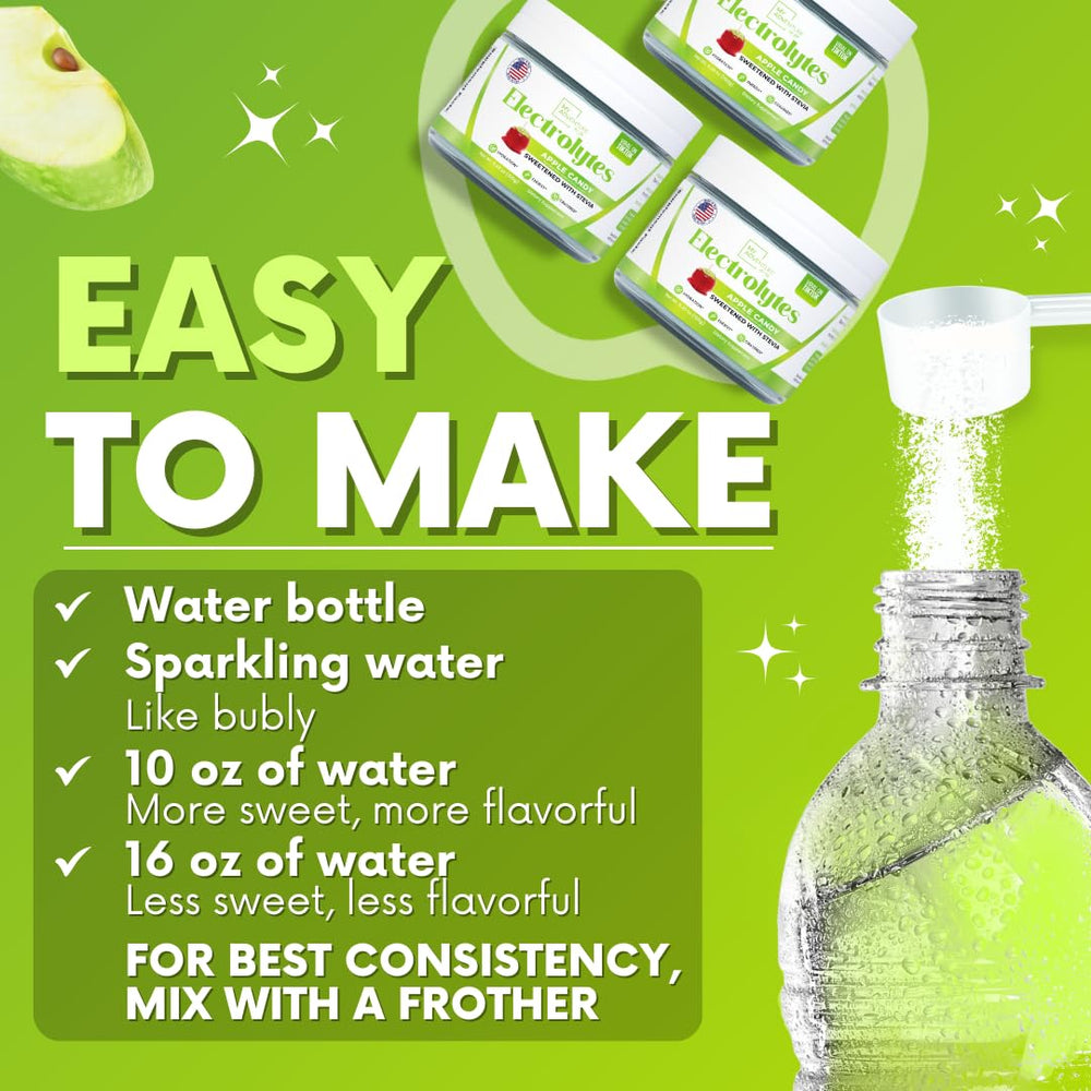 My Adventure to Fit stevia-sweetened Apple Candy powder offers guilt-free flavor and keto compatibility