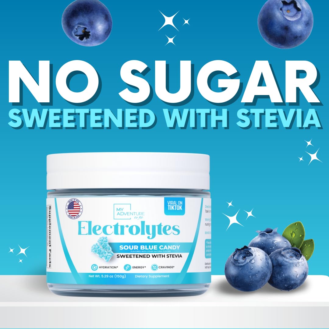 Packets of sugar-free electrolytes from My Adventure to Fit for convenient use.
