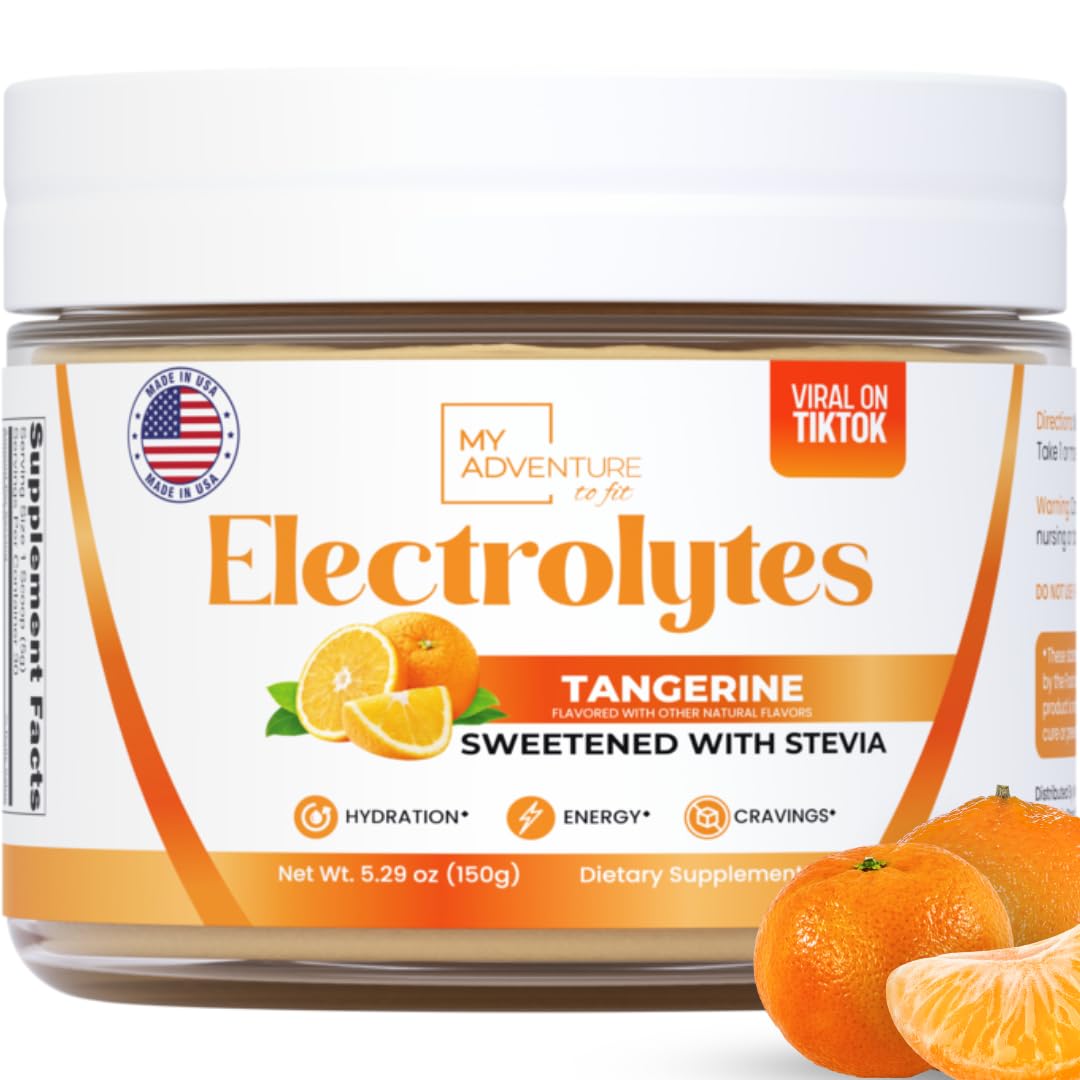 My Adventure to Fit Tangerine Electrolytes bottle ready for workout hydration