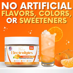 My Adventure to Fit Tangerine Electrolytes powder label close-up showing ingredients