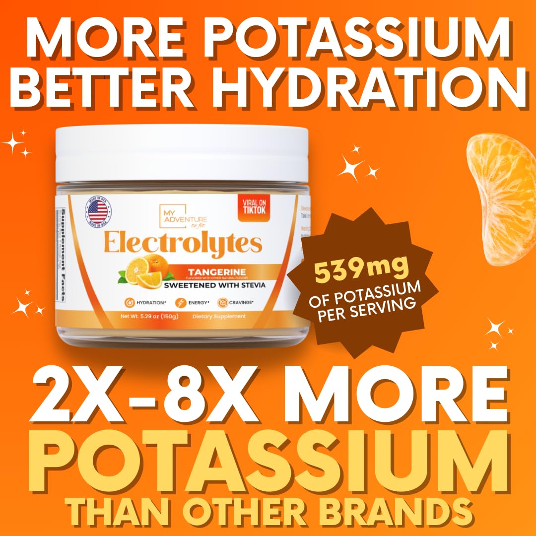 My Adventure to Fit Tangerine Electrolytes ingredients label close-up