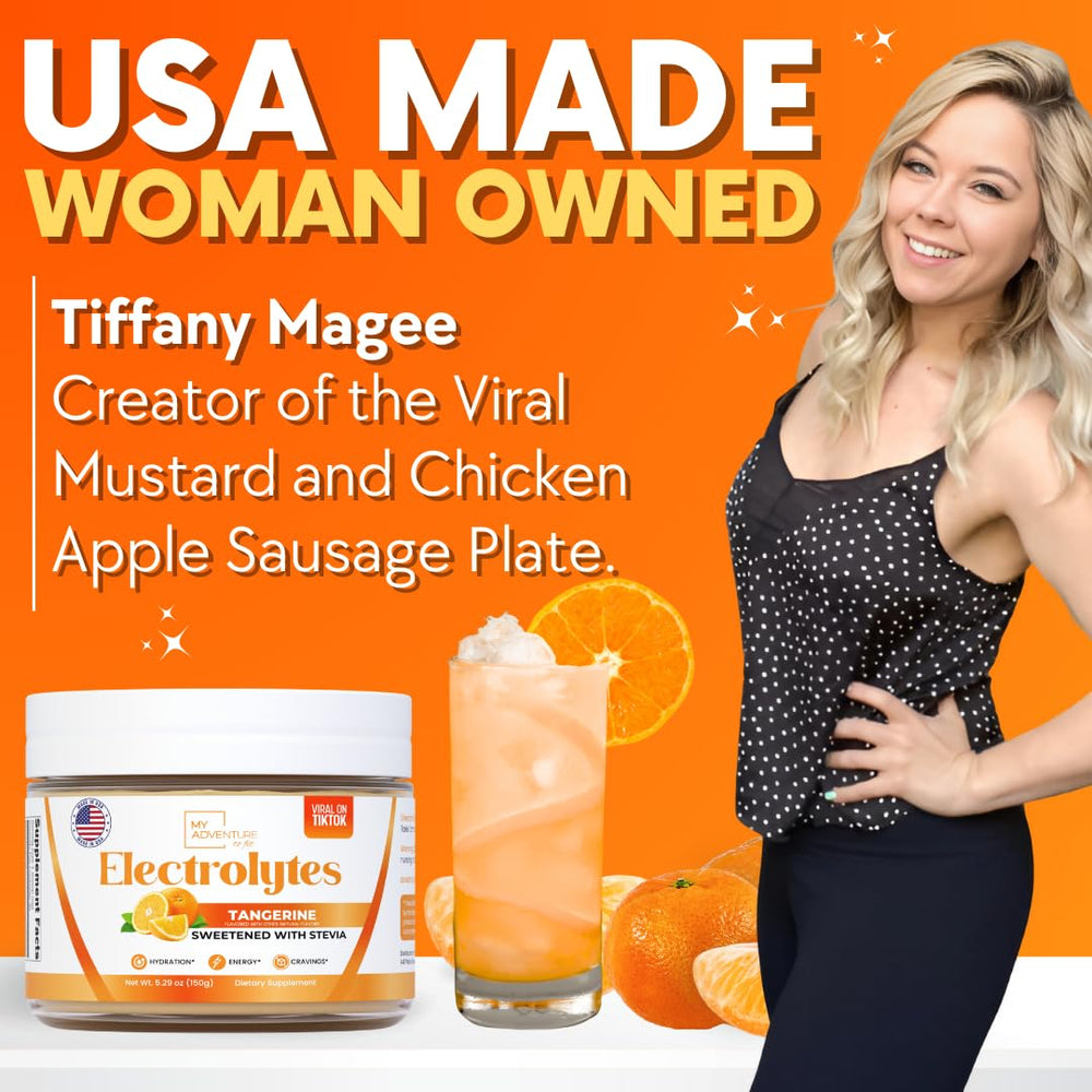 My Adventure to Fit Tangerine Electrolytes powder in a kitchen scene