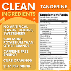 My Adventure to Fit Tangerine Electrolytes powder scoop beside a glass
