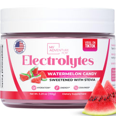 My Adventure to Fit Watermelon Candy Electrolytes packets for refreshing hydration