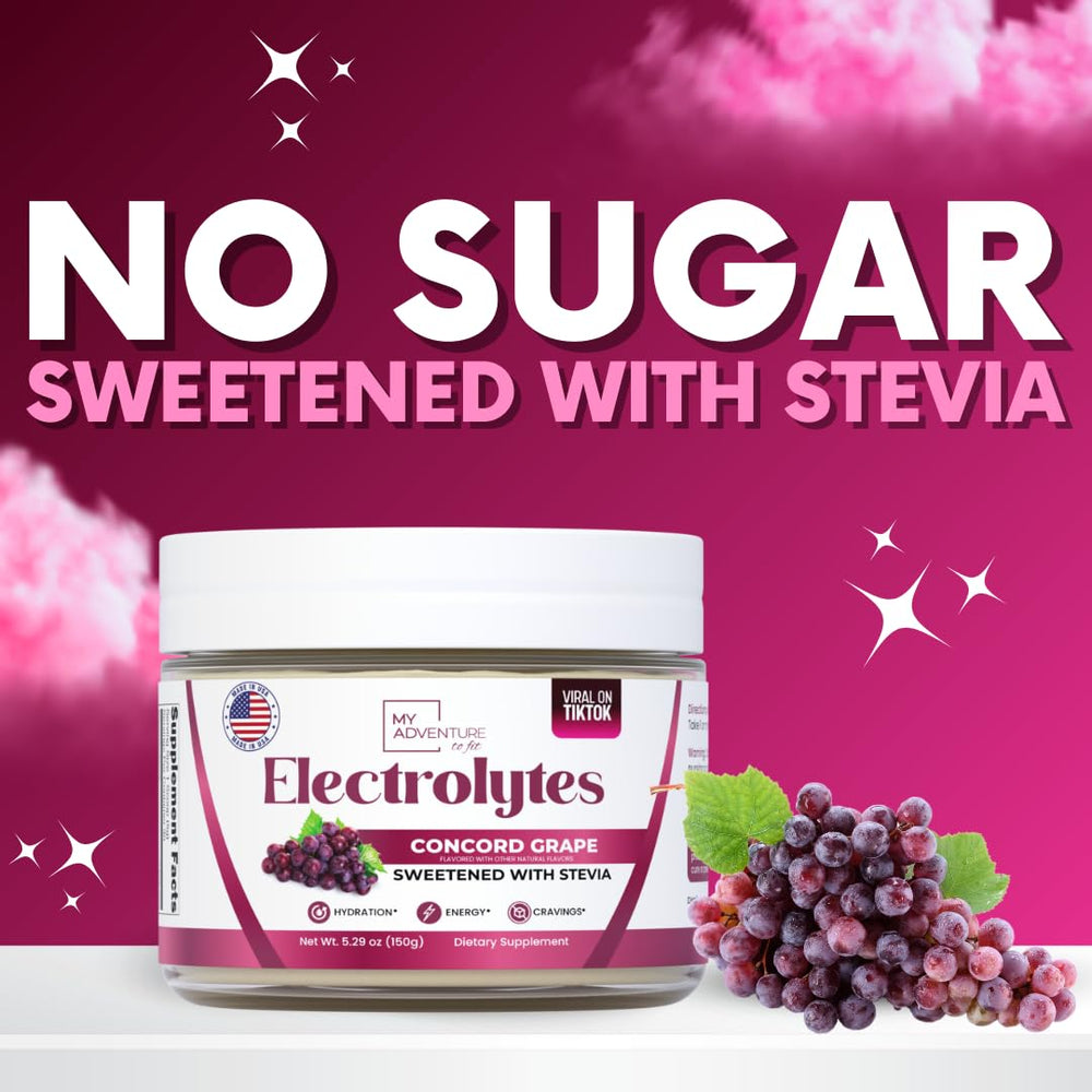 Packaging shows natural ingredients and zero sugar formula for clean hydration
