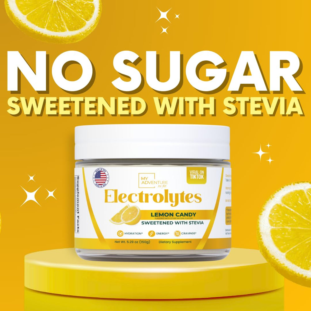 Close up of ingredient label on My Adventure to Fit Lemon Candy Electrolytes.