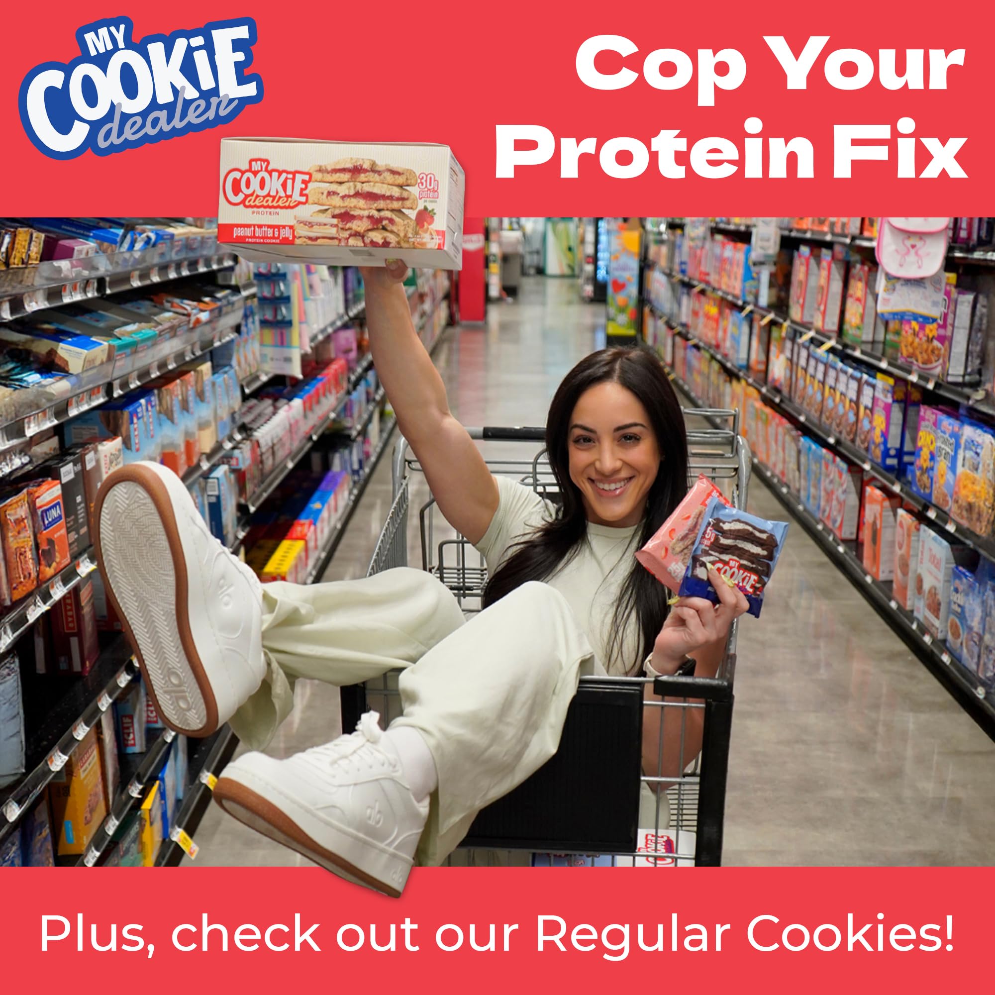 My Cookie Dealer strawberry toaster protein cookies on-the-go, travel-friendly snack