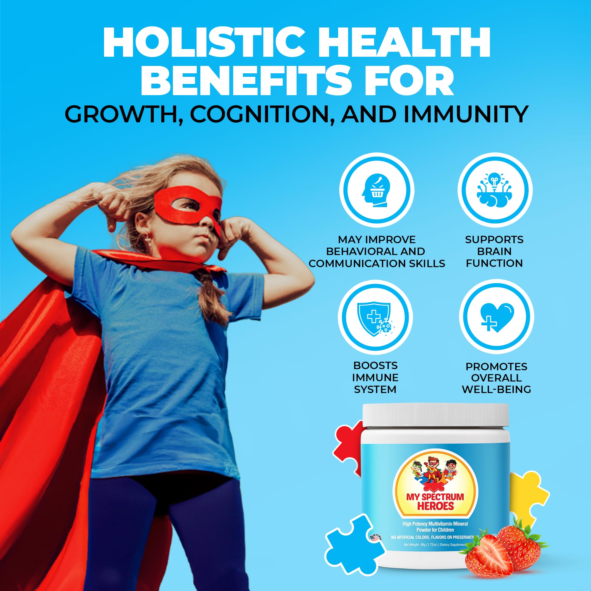 My Spectrum Heroes Choline and CoQ10 ingredients support neuro-friendly daily nutrition.