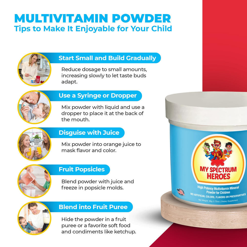 Glass of smoothie with My Spectrum Heroes Kids Powder ready for mixing.