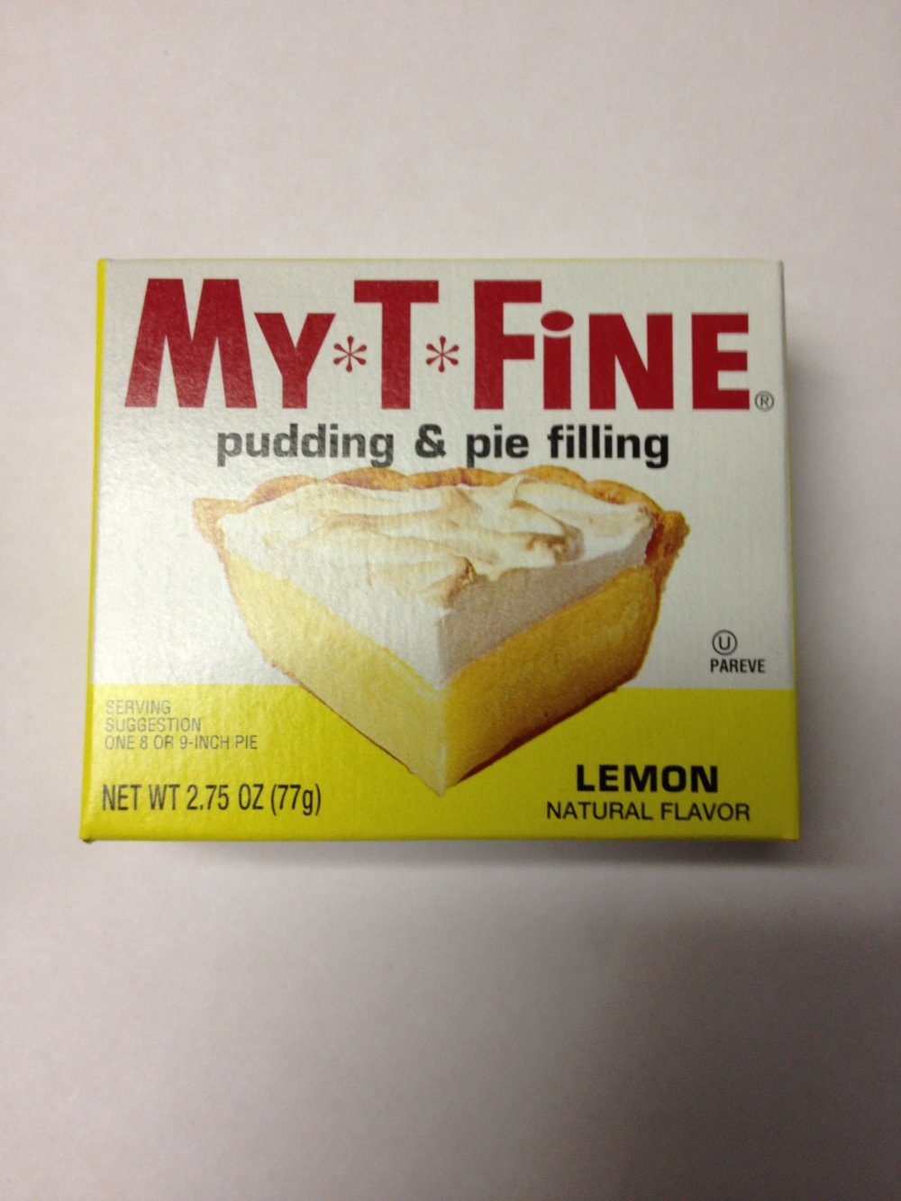 My-T-Fine Lemon Pudding cup ready to enjoy as a quick, convenient dessert