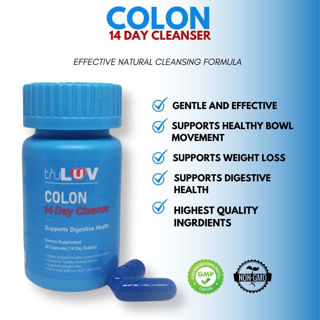 MY TRULUV 14-Day Cleanse capsules closeup highlights easy daily ritual.