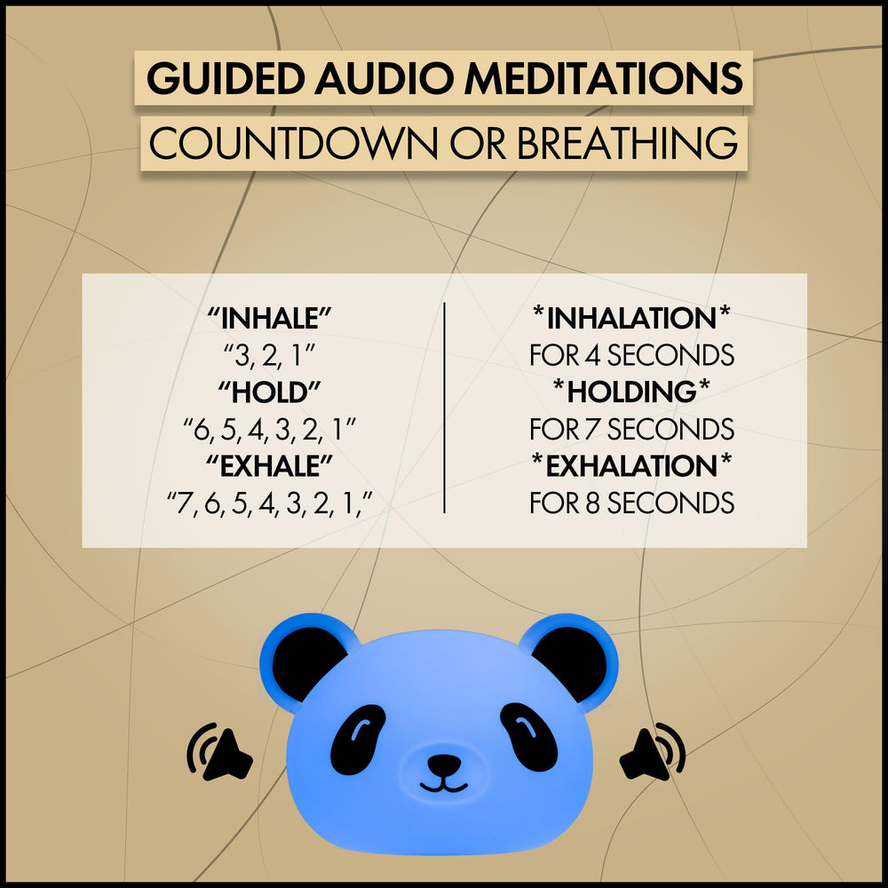 My Zen Den Presence Panda bedtime routine partner with gentle light and sounds.