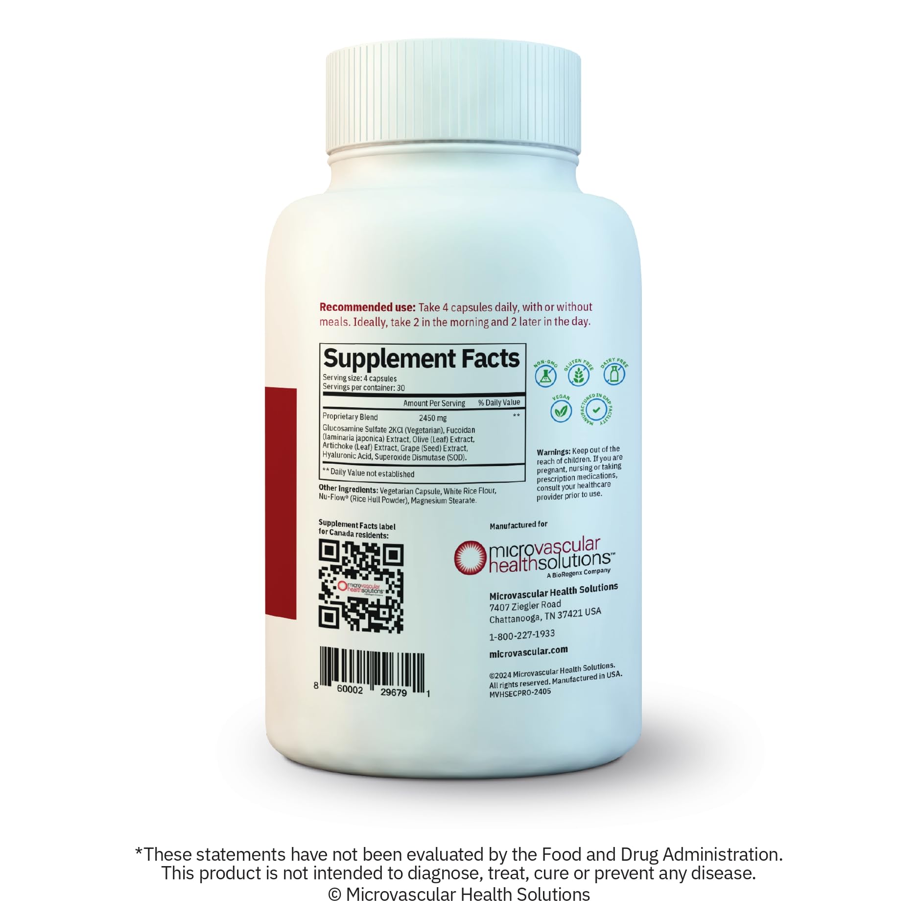 MYBODYRX Endocalyx Pro label detail highlights ingredient components.