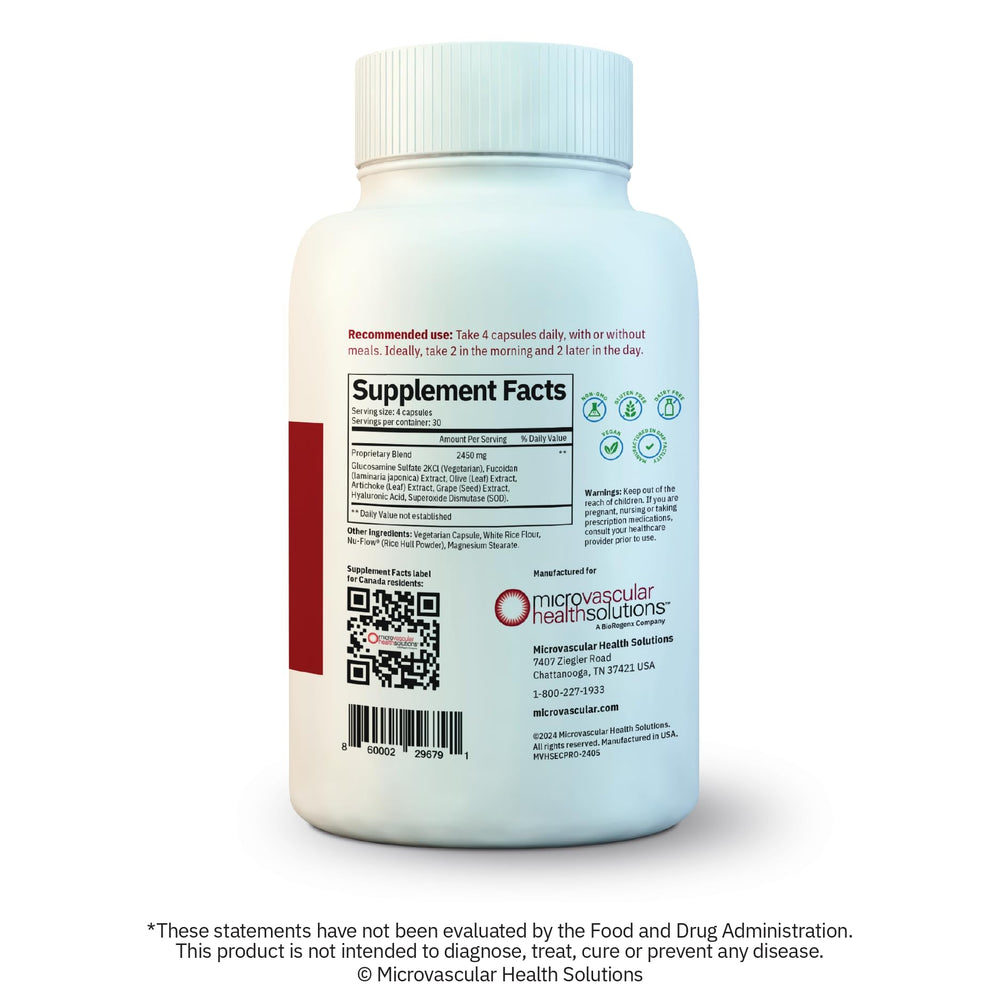 MYBODYRX Endocalyx Pro label detail highlights ingredient components.
