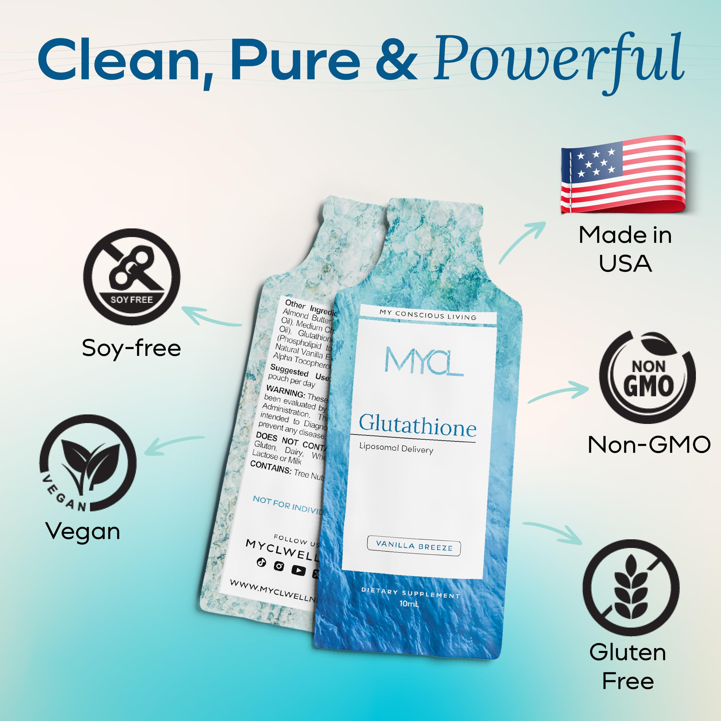 MYCL dispensing nozzle for controlled, mess-free pouring.