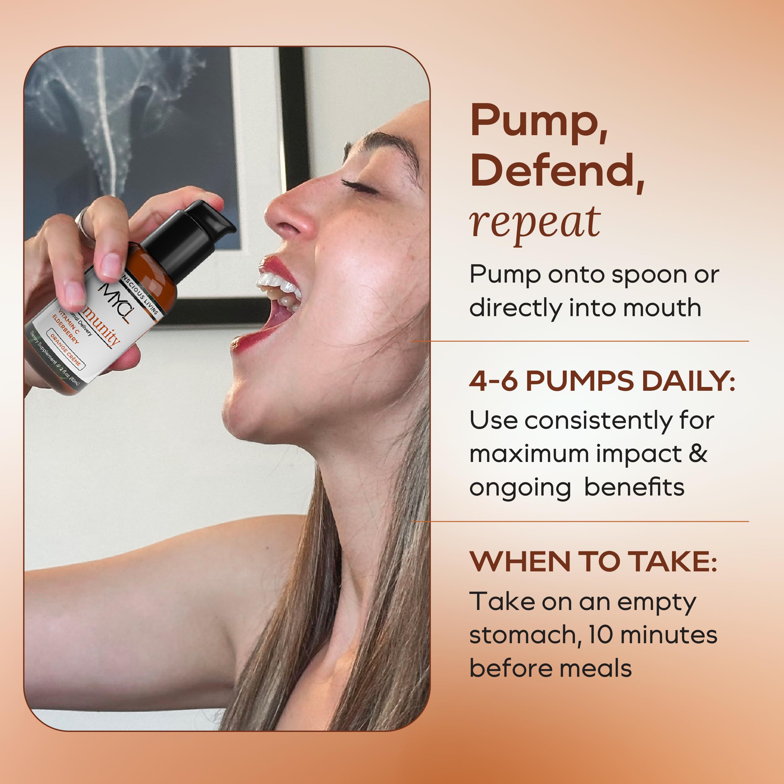 MYCL liposomal vitamin C bottle with glass and pump