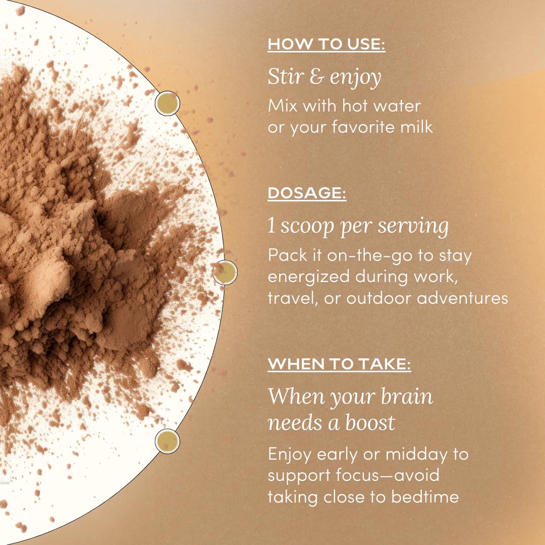 MYCL scoop beside jar for precise serving of the mushroom blend.
