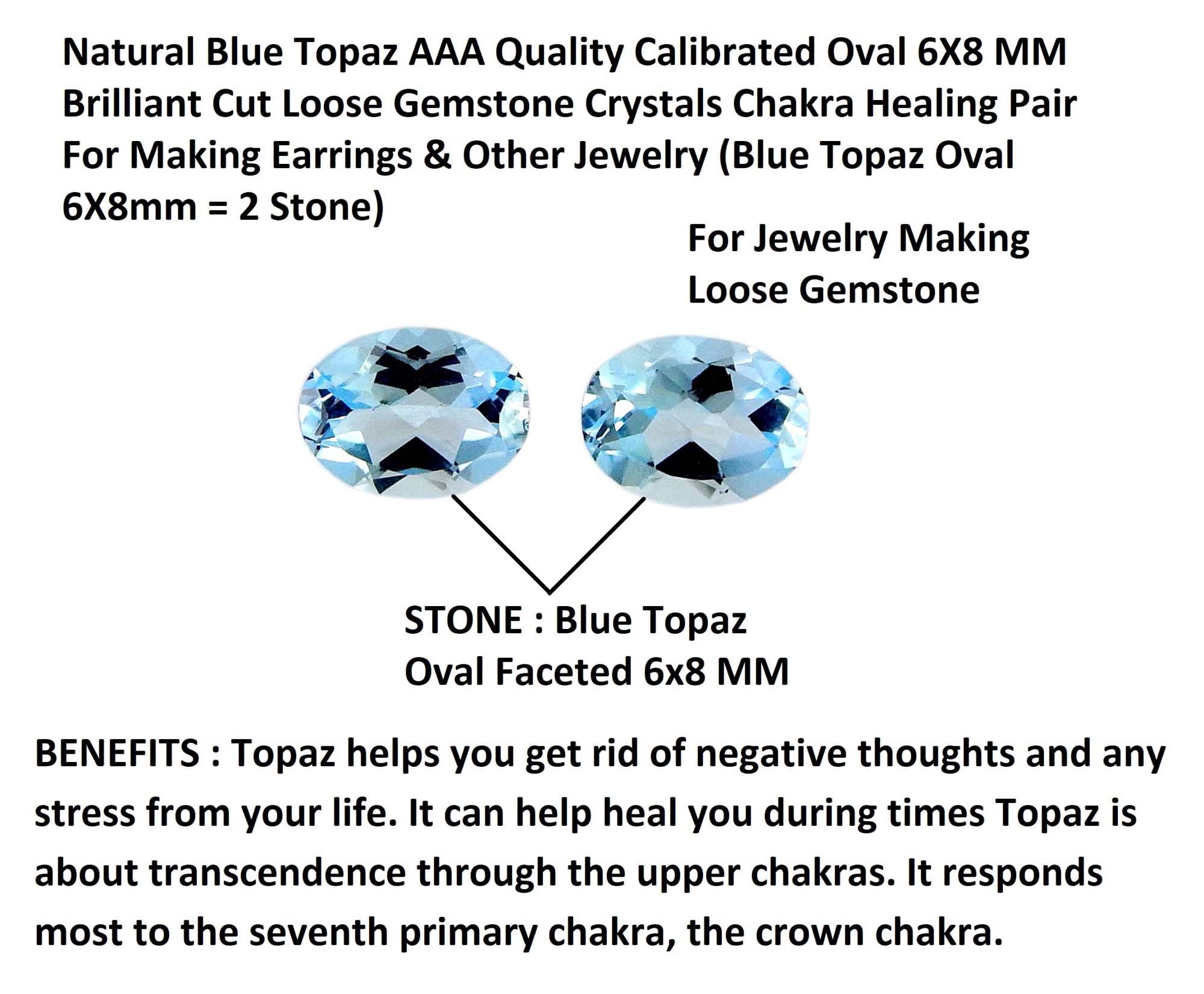 Myhealingworld AAA quality blue topaz loose gems Box 3