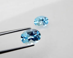 Myhealingworld blue topaz loose gemstones oval 6x8mm for crafts