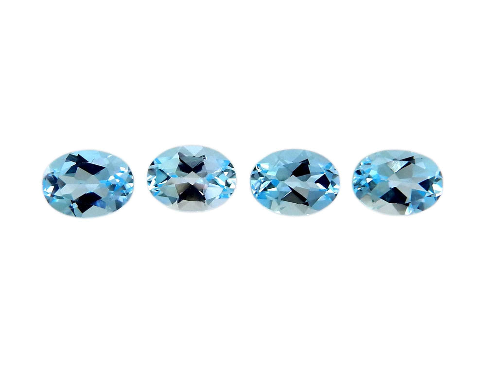 Myhealingworld blue topaz oval 4x6mm four-stone box2 front view for jewelry making