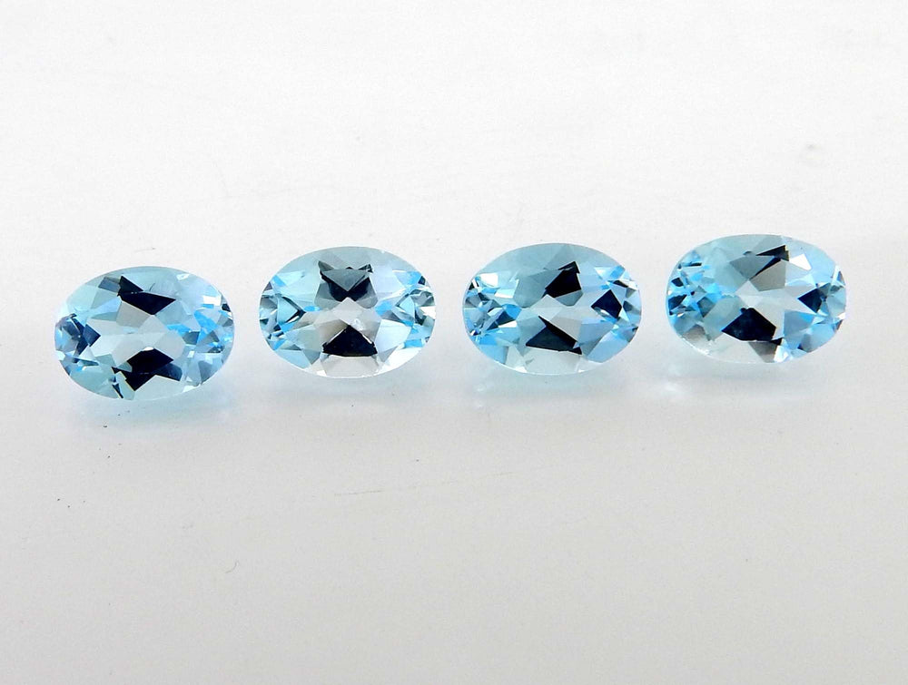Myhealingworld blue topaz oval 4x6mm four-stone jewelry-grade stones for design proposals