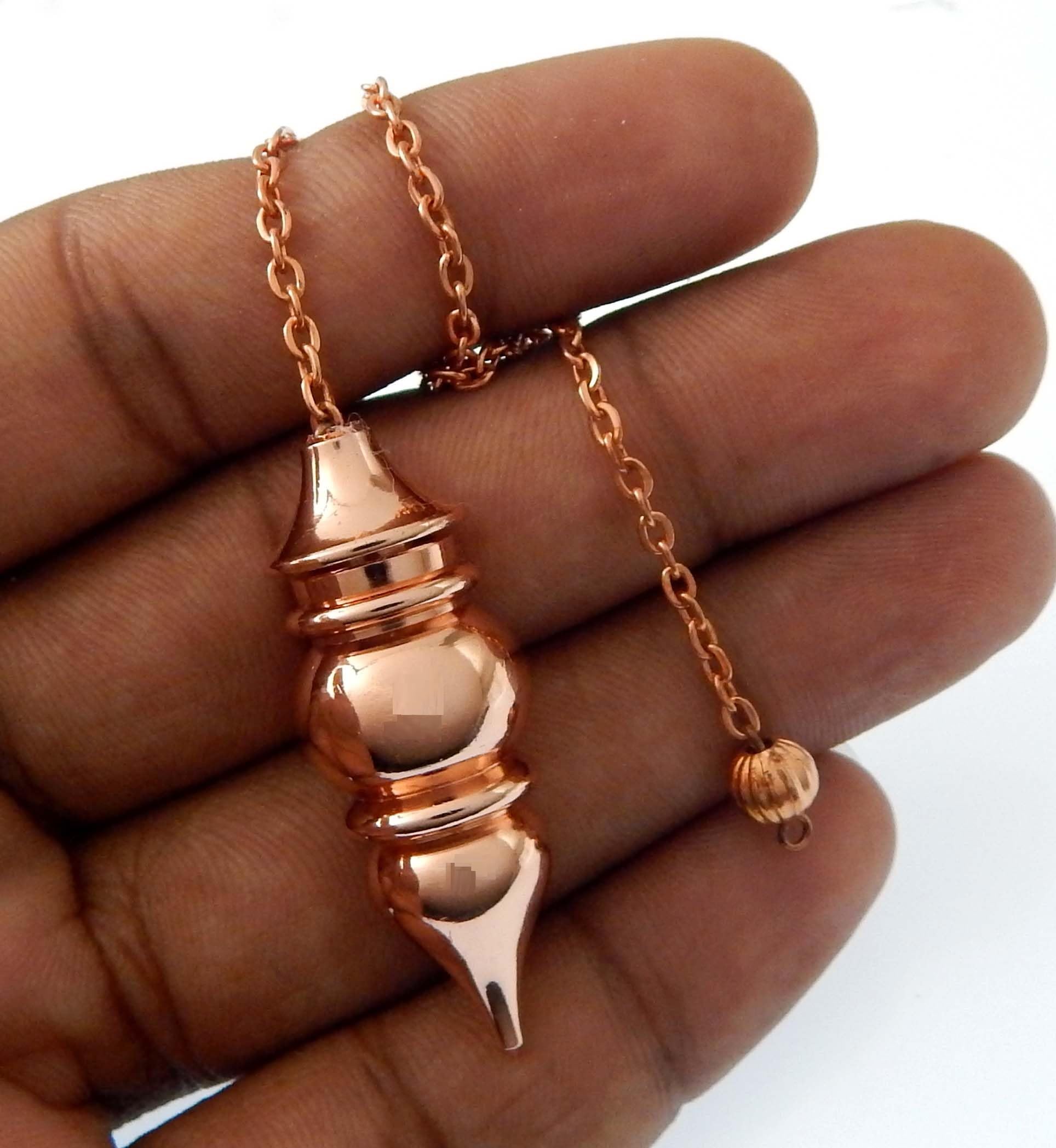 Myhealingworld divination and dowsing pendulum copper for mindful inquiry and exploration.