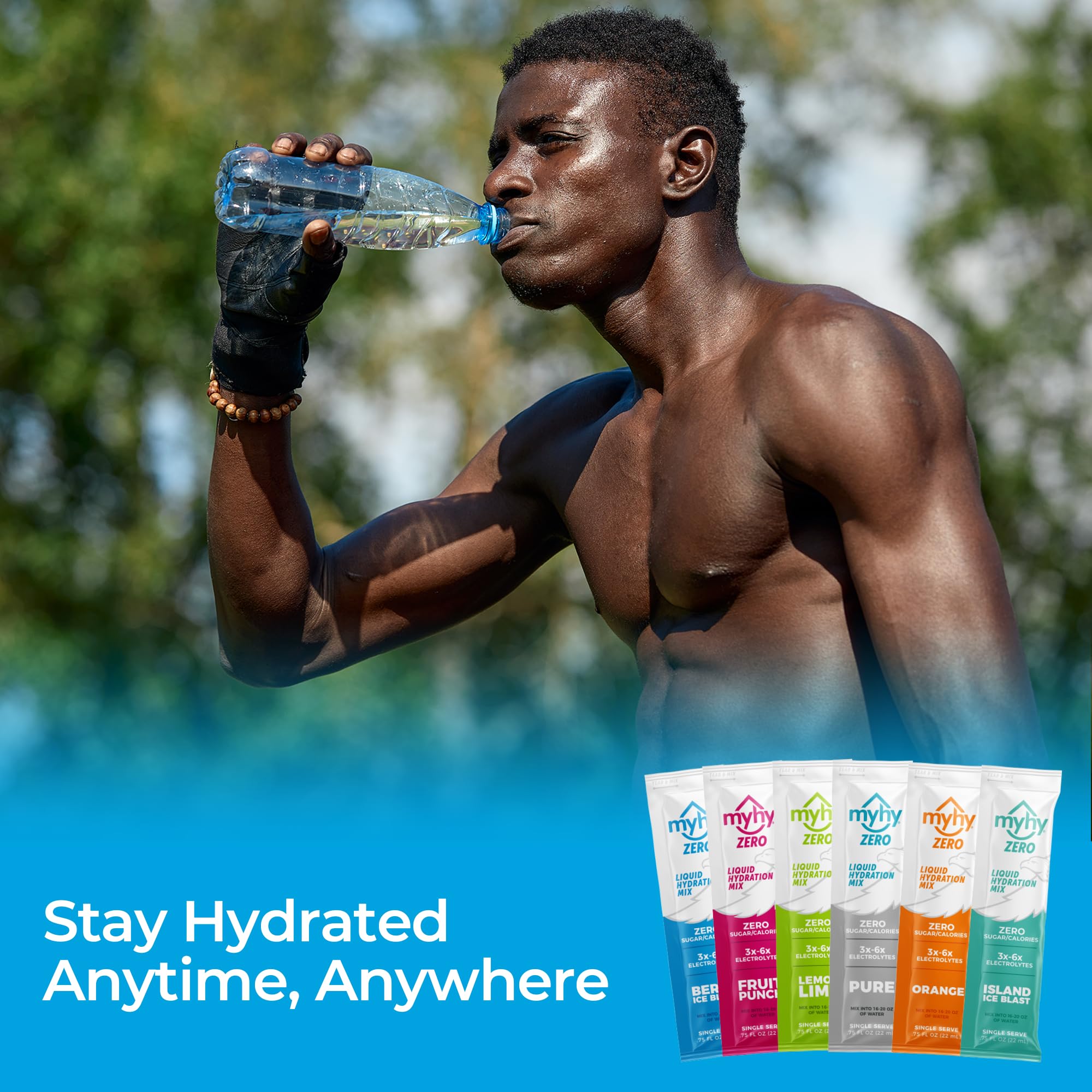 MyHy Zero Hydration Packets Berry packaging showing convenient single-serve sachets