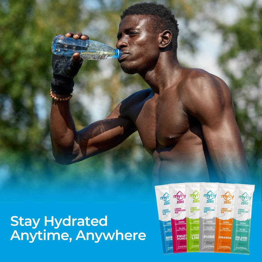 MyHy Zero Hydration Packets Berry packaging showing convenient single-serve sachets
