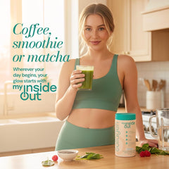 Grass-fed myInsideOut Collagen Peptides powder measures 20 g per serving
