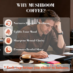 Creamy coconut-infused MYKAF mushroom coffee with rich Arabica flavor