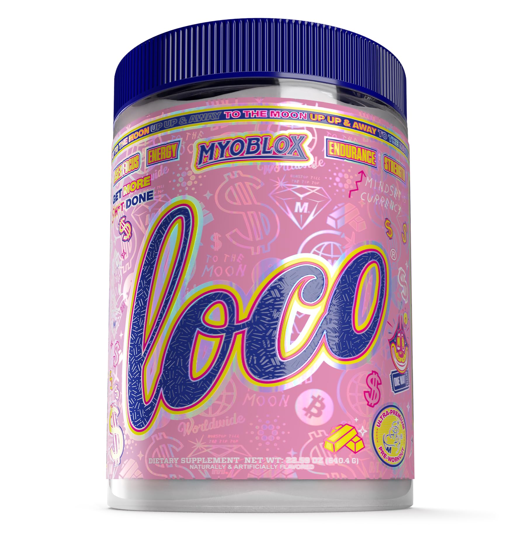 MyoBlox LOCO bottle with electrolyte label for hydration support