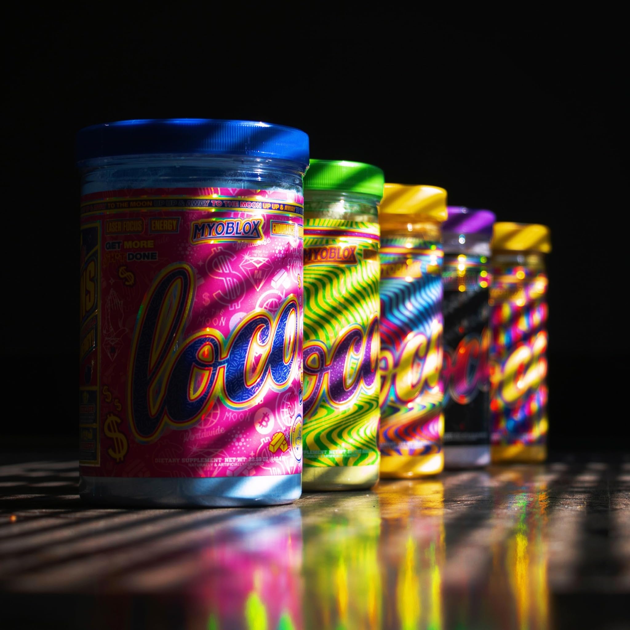 MyoBlox LOCO ingredient-graphic highlights active components and possible performance notes.