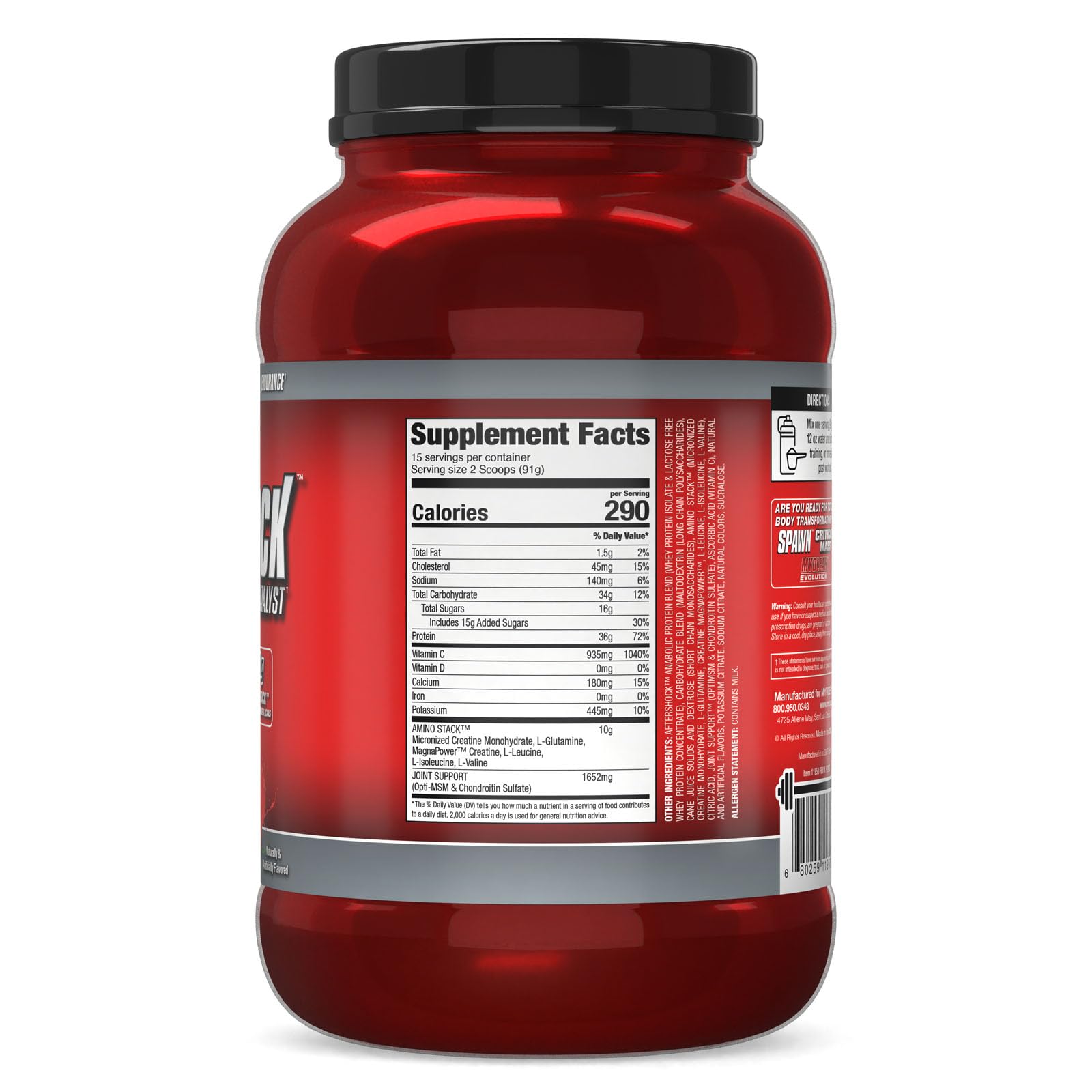 Fruit Punch flavor bottle of AFTERSHOCK for refreshing recovery taste.