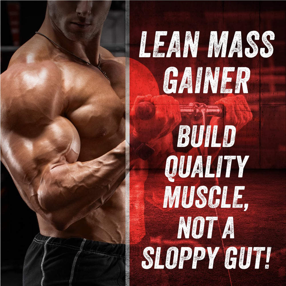 Myogenix Critical Mass label highlights zero lactose and mass-building ingredients.