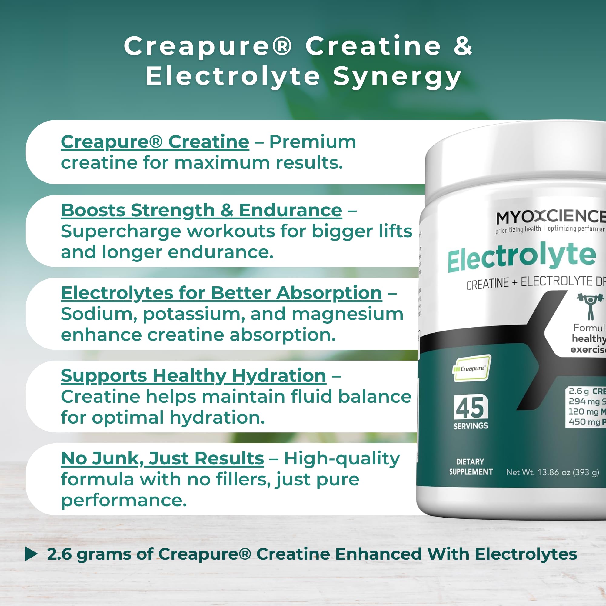 MYOXCIENCE Electrolyte STIX dimagnesium malate visual emphasizes mineral support.