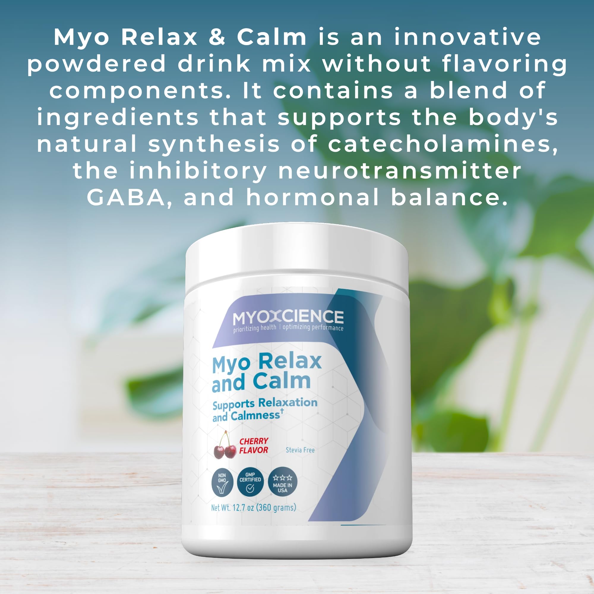 MYOXCIENCE Myo Relax capsules close-up highlighting calm mood benefits
