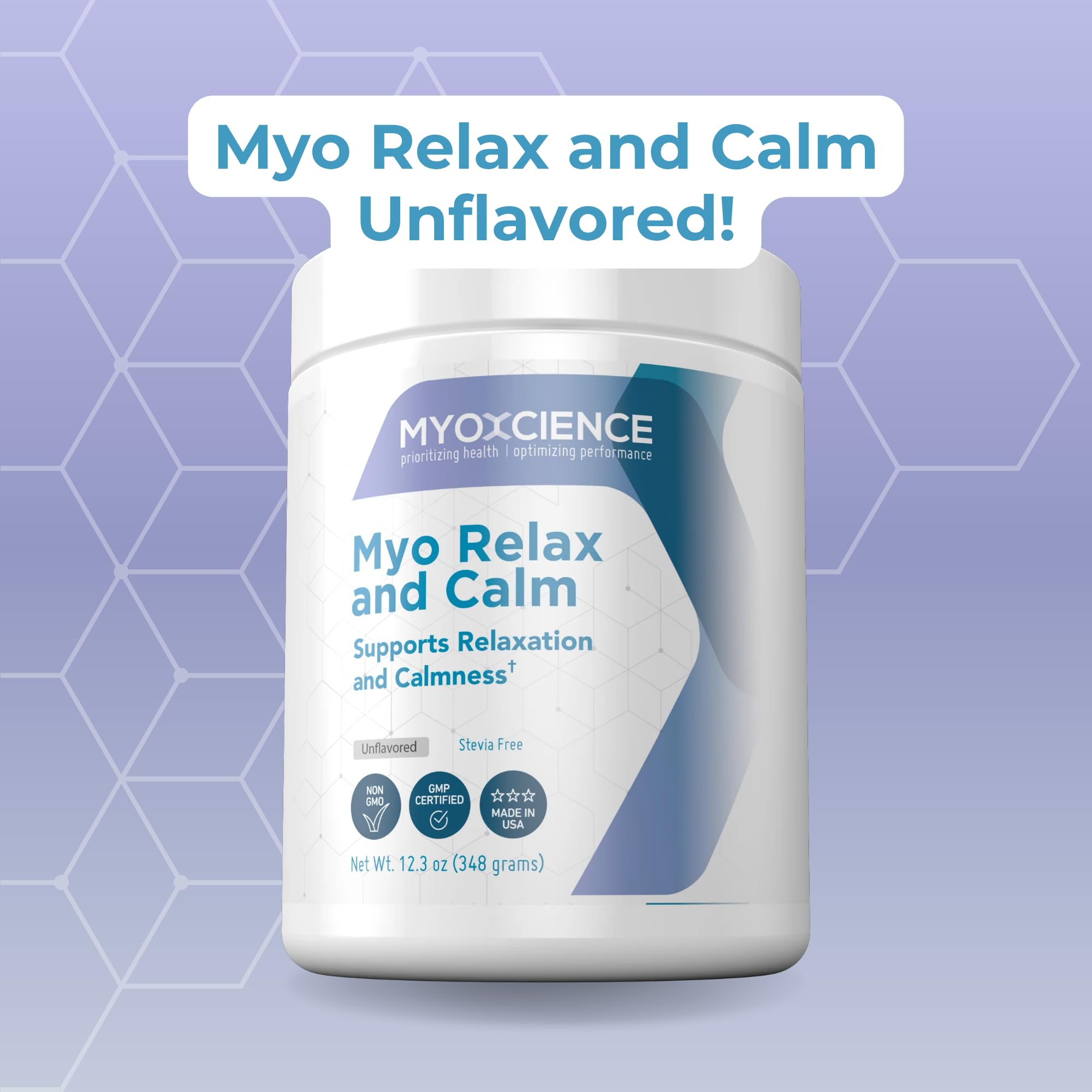 Myo Relax supplement jar on a shelf ready for nightly routine.