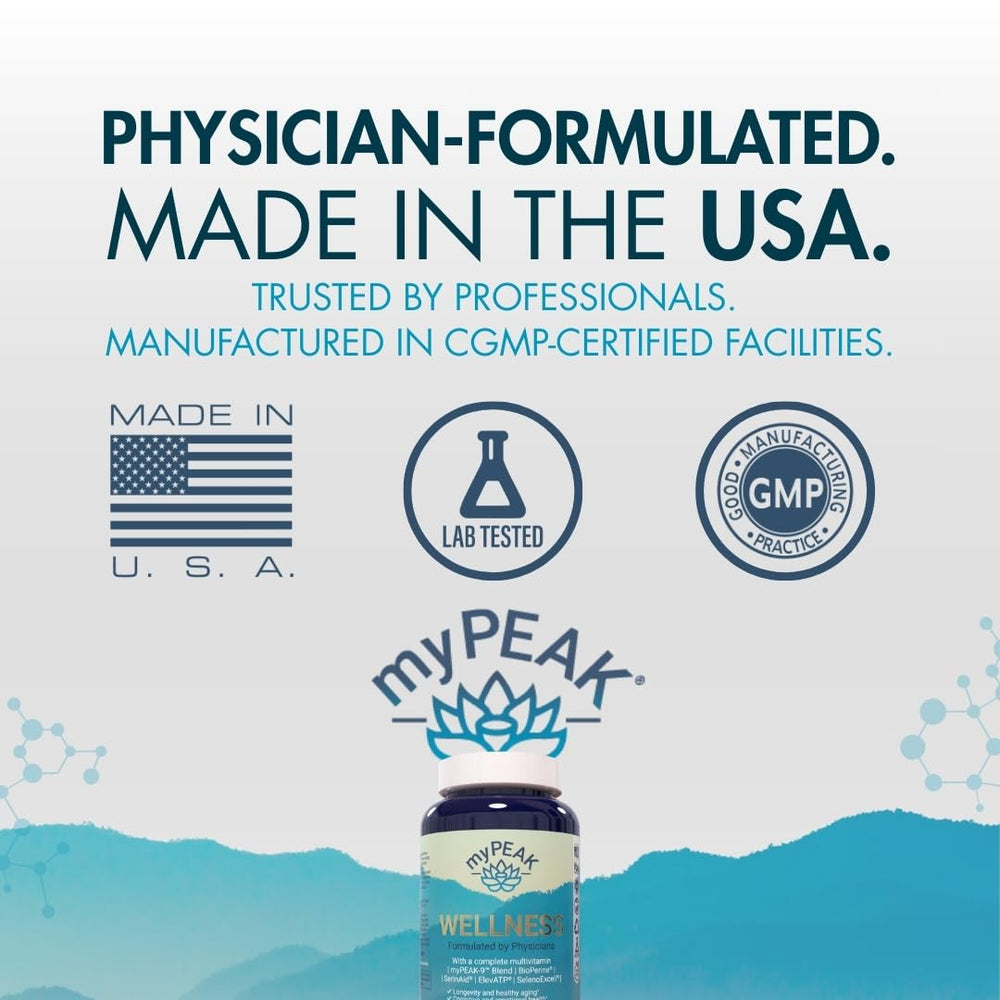 myPEAK Wellness immune-support ingredients featuring zinc and vitamins