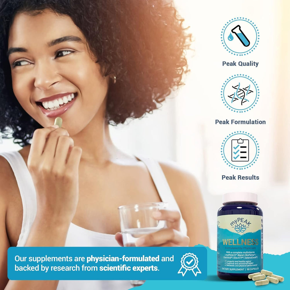 myPEAK Wellness made-in-USA lab-tested seal on packaging