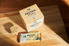 Myprotein Box-10 Vanilla Wafers pack demonstrates convenient daily protein source.