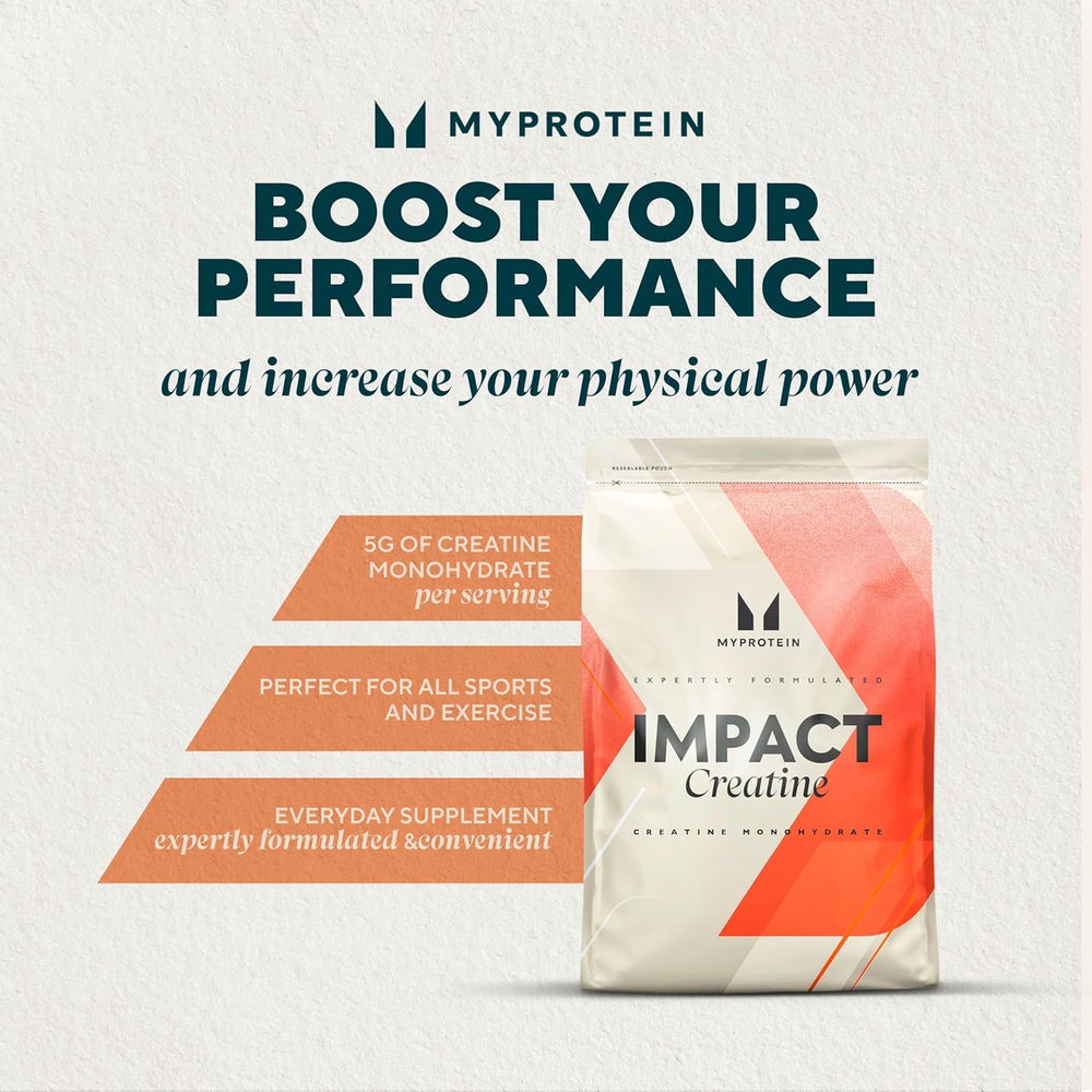 Myprotein Creatine Monohydrate powder in a shaker for quick post-workout mixing.