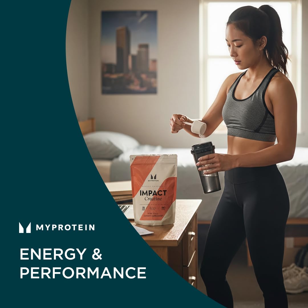 Myprotein Dairy-free label highlights vegan-friendly creatine formula.